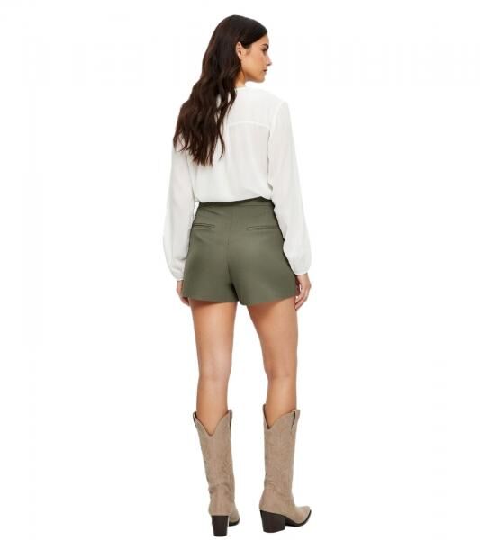 stylischer Damen Hosen-Rock Mini-Rock mit Shorts hinten 904949 Dunkel-Oliv