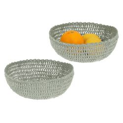 Decorative macramé bowl, round, approx.22cmD