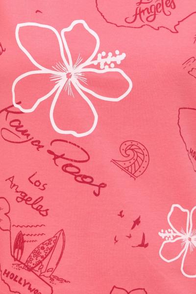 KangaROOS Sweatshirt Damen Baumwoll-Pulli mit verschiedenen Prints 61261202 Rosa/Rot
