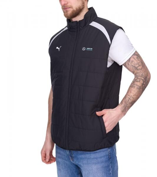 PUMA X Mercedes-Benz AMG Petronas F1 Herren Stepp-Weste Herbst-Weste &Uuml;bergangs-Jacke 622133 01 Schwarz