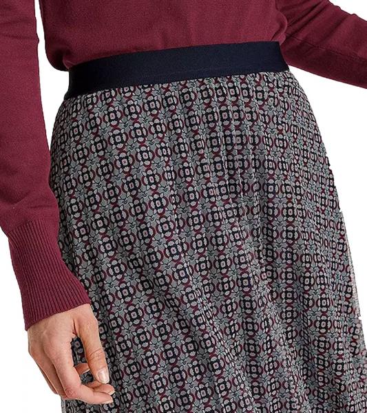 DELMAO Damen Rock stylischer Maxi-Rock Plissee-Rock mit Falten 60748663 Blau/Rot