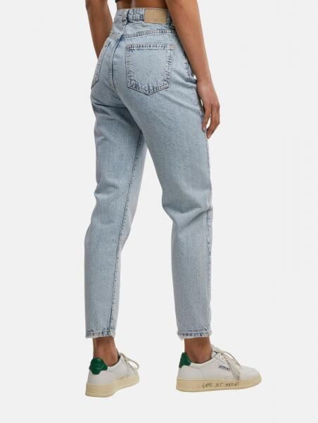 UNEFFECTED Basic Baggys Damen Jeans im 5 Pocket-Style Baumwoll-Hose eisblau