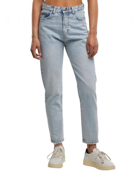 UNEFFECTED Basic Baggys Damen Jeans im 5 Pocket-Style Baumwoll-Hose eisblau