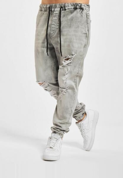 vsct Noah Antifit-Jeans mit B&uuml;ndchen und Schn&uuml;rsenkeln, Grau