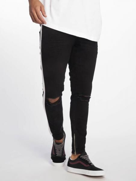 vsct Knox Stripe Slim Fit Jeans Schwarz Kneecut