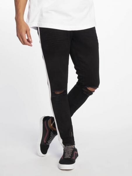 vsct Knox Stripe Slim Fit Jeans Schwarz Kneecut