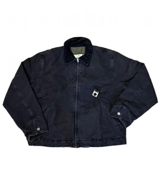 ROUGH. Herren Jeans-Jacke mit Rei&szlig;verschluss &Uuml;bergangs-Jacke Herbst-Jacke Schwarz
