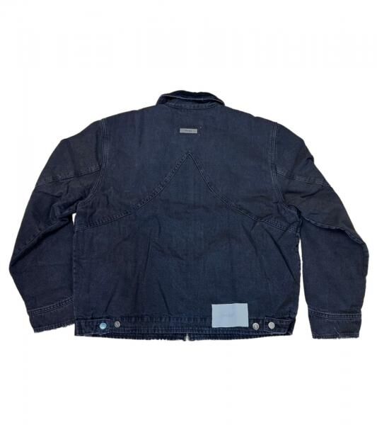 ROUGH. Herren Jeans-Jacke mit Rei&szlig;verschluss &Uuml;bergangs-Jacke Herbst-Jacke Schwarz
