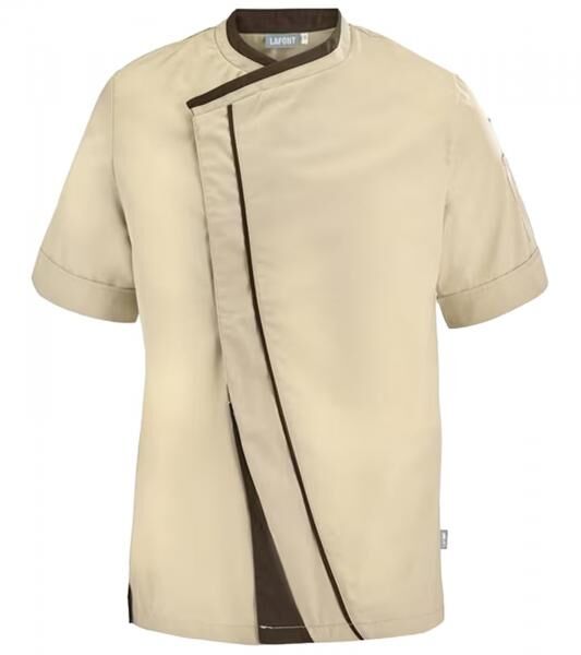 LAFONT Herren &Uuml;berkreuzte Arbeits-Jacke mit Twill-Jacquard Freizeit-Jacke 62499043 Beige
