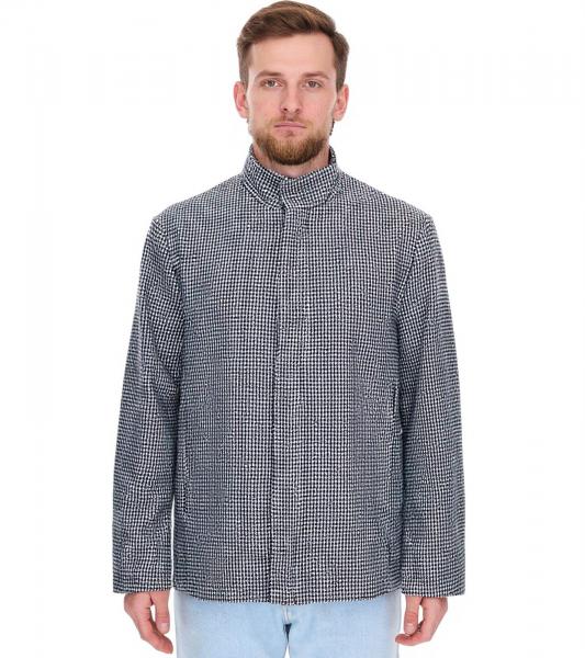 Herren &Uuml;bergangs-Jacke mit Hahnentritt-Muster Herbst-Jacke 957466 Schwarz/Wei&szlig;