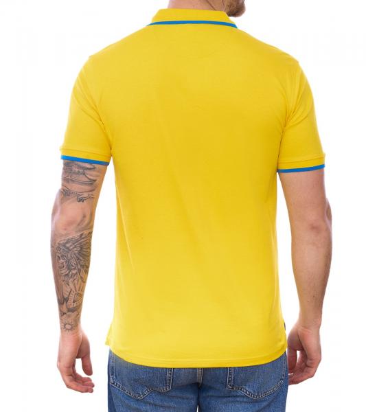 U.S. POLO ASSN. Herren Polo-Shirt Basic-Shirt Baumwoll-Shirt Kurzarm-Shirt 197 68163 52520 112 Gelb/Dunkelblau