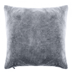Tiseco Kissen Baumwolle Samt grau 45 x 45 cm