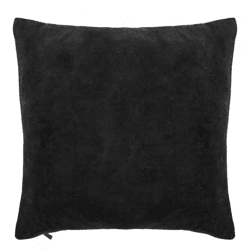 Tiseco Kissen Baumwolle Samt schwarz 45 x 45 cm