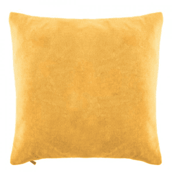 Tiseco Kissen Baumwolle Samt gelb 45 x 45 cm