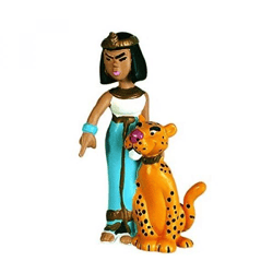 Asterix & Obelix - Figur Kleopatra mit Leopard