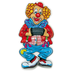 Wand-Deko Clown Musik - 53 cm