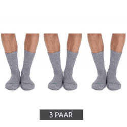3 Paar primair socks. nachhaltige Arbeits-Socken Baumwoll-Socken lange Strick-Socken 53200-7003 Hellgrau/Dunkelgrau