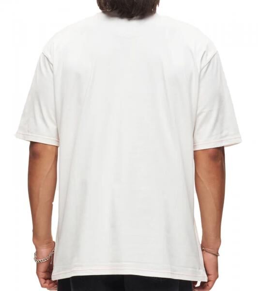 RE:COVERED X nickelodeon Herren T-Shirt SpongeBob Schwammkopf Baumwoll-Shirt Rundhals-Shirt RCVCM686 Ecru-Wei&szlig;