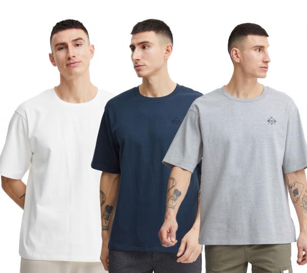 klassisches 11 PROJECT PROlie Herren T-Shirt mit Rundhals Shirt 20715932ME Grau, Wei&szlig; oder Blau
