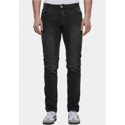 bequeme 2Y Premium Herren Jeans Slim Fit Stretch Reißverschluss mit Baumwolle Grau