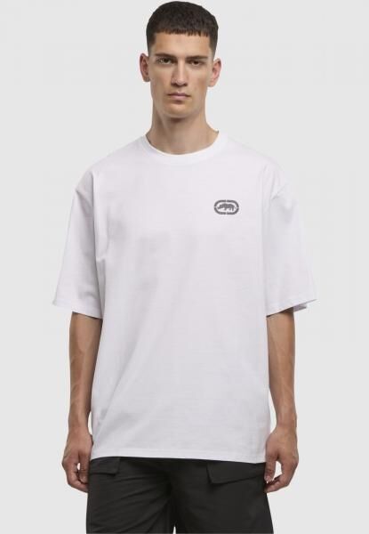 bequemes Ecko Unltd. Herren T-Shirt Rippb&uuml;ndchen Oversize mit Baumwolle Wei&szlig;
