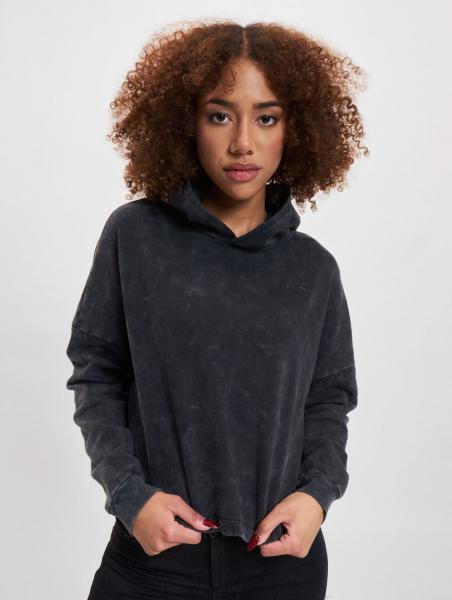 l&auml;ssiger Freddy Damen Hoodie mit Baumwolle Schwarz