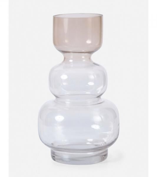 Moderne Glasvase mit geschwungenem Design Wohn-Dekoration Deko-Vase 905585 Transparent