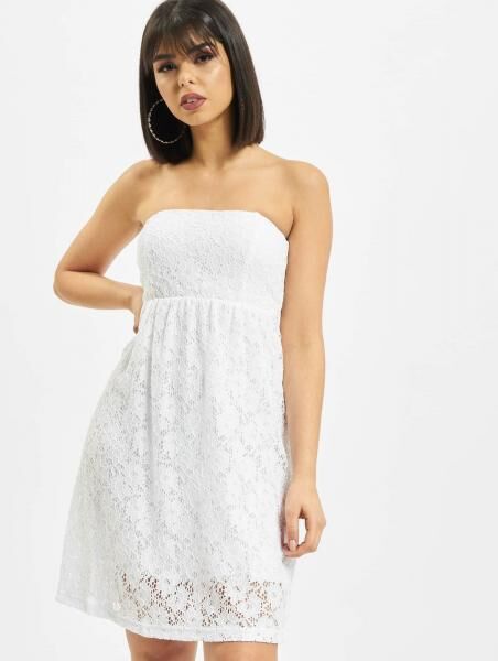 modisches Urban Classics Damen Kleid Stretch 120 g/m&sup2; Wei&szlig;