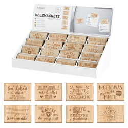 Wooden magnets with saying 8/s