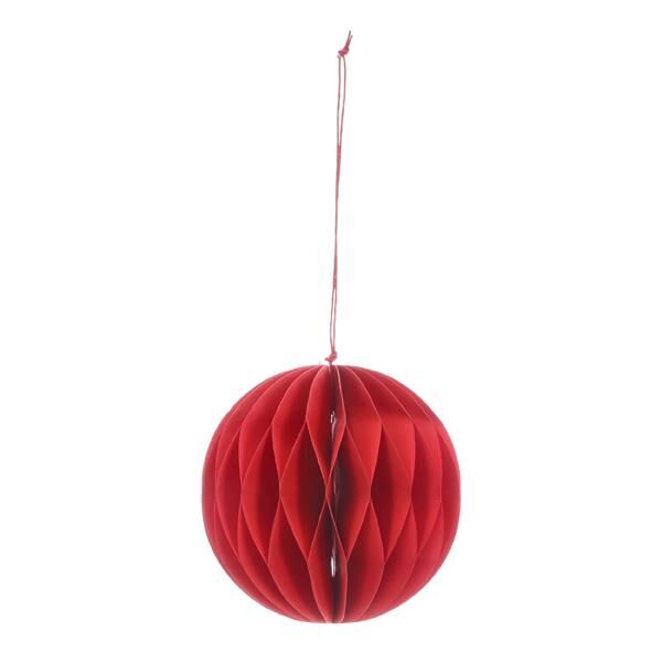 Round Honeycomb Pendant, Red, Small, Approx. 8 cm in diameter