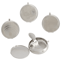 Anhänger Taschenaschenbecher, silber, ca. 5cmD