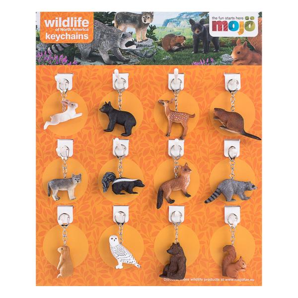 Mojo 387482 - Waldtiere Schl&uuml;sselanh&auml;nger - 36 St&uuml;ck im Display 