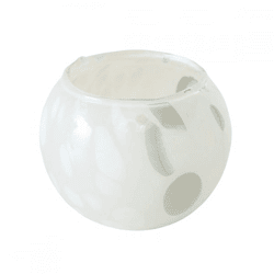 Boltze Teelichthalter Esma weiß/blau 10 cm