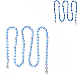 Boltze Telefonkabel mit Perlen, blau, 120 cm, 2 Stück, sortiert