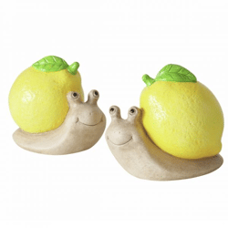 Boltze Figur „Schnecke, zitronengelb“, 11 cm, 2 Stück, sortiert