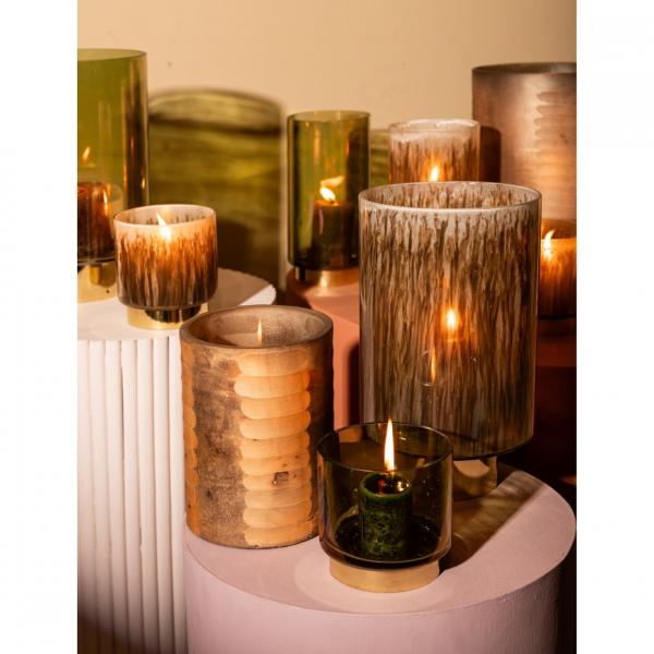 PTMD Windlicht „Somer Pink“, Glas, M, 20 cm