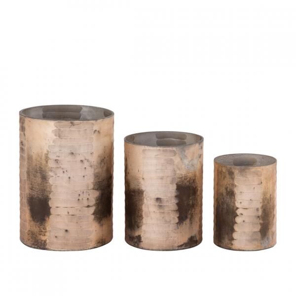 PTMD Windlicht „Somer Pink“, Glas, L 25 cm