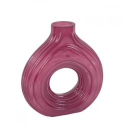 PTMD-Vase „Tiffy“, milchiges Rosa, 19 cm