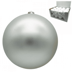 Stern Fabrik Weihnachtskugel, matt silber, 14 cm