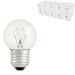 Glühbirne Kugel transparent E27 230V 15W