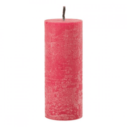 J-Line Stumpenkerze für den Außenbereich, rosa, 10 x 25 cm