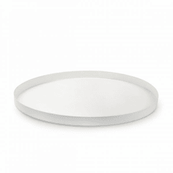 Teller rund Metall weiß 31,5 cm
