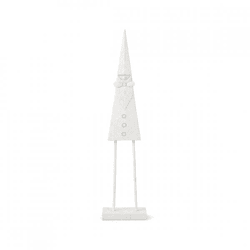 J-Line Weihnachtsmann auf Sockel weiß 85 cm