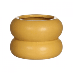 Pausbäckiger Blumentopf Senf 9 cm