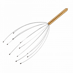Relaxdays Kopfmassage-Spinne goldfarben 24,5 cm