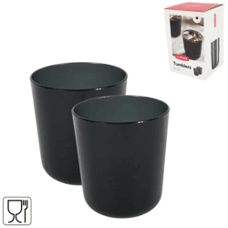 Curver Becher schwarz 8,6 cm 2er Set