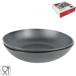 Curver tiefer Teller schwarz 22 cm 2er Set