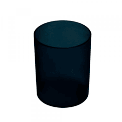 Elami Blumentopf Kunststoff schwarz 9 cm