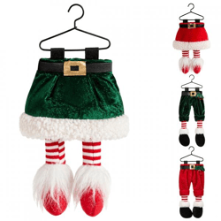 Weihnachtsaufhänger Samt Hose/Rock 23 cm 4 Stück sortiert