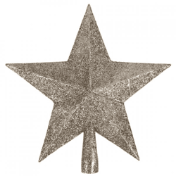 Weihnachtsbaumspieß Stern champagnerfarben 22 cm
